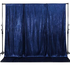 Sequin Navy blue backdrop for photo booth pictures